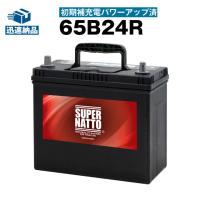 自動車 バッテリー 65B24R・初期補充電済 バッテリー無料回収チケット付き 充電制御車対応 (46B24R 50B24R 65B24R 互換) SUPER NATTO (スーパーナット) 長期保証 | バッテリーストアドットコム