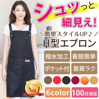 エプロン h型 黒 保育士 おしゃれ メンズ 撥水 ワンピース ドレス ボタン かぶるだけ カフェ 大きいサイズ 防水 ロング丈 肩紐落ちない 爆買 | BAZS