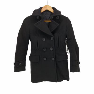 【美品】SCYE BASICS　メルトンジャケット　Pコート　黒　サイズ38 2025年最新】SCYE BASICS メンズ ピーコート・ウールコートの