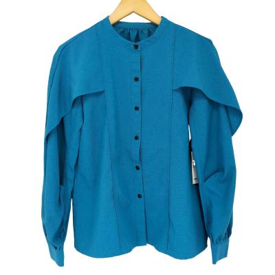 新品☆UNITED TOKYO ケープシアーコンビブラウス アシンメトリー