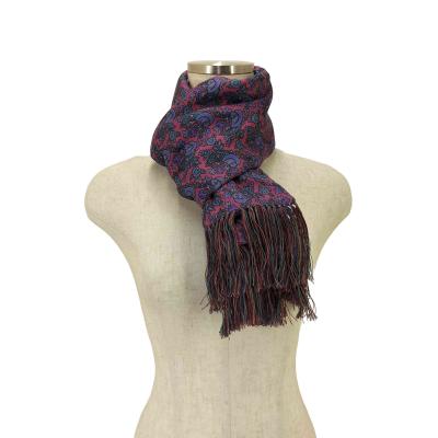 新品未使用★アクアスキュータム ウール100％ストール 深緑、ピンク 花柄 アクアスキュータム ウール100％ストール 深緑、ピンク 花柄