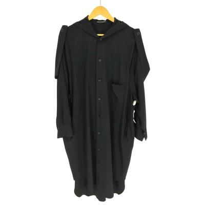 ヨージヤマモト　新品　 長袖スリット入りワンピース Yohji Yamamoto ワンピース、チュニック（色：ブラック系