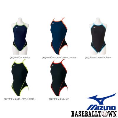 Mizuno 競泳水着 ブラック/イエロー MIZUNO ミズノ（MIZUNO）（レディース）競泳水着 水泳 ハーフ