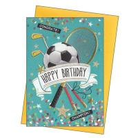 バースデーカード サッカー ハッピーバースデーゴール ボール型誕生日カード ネコポス可 Cd Gk 4006 和歌山産フルーツのケーキarancia 通販 Yahoo ショッピング