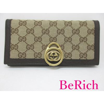 美品 グッチ 長財布 レディース キャンバス/レザー GG柄 ベージュ 大容量 GUCCI グッチ 財布 長財布 GGキャンバス レザー 本革 ベージュ