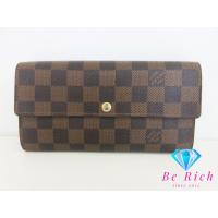 ルイ ヴィトン LOUIS VUITTON 長財布 ダミエ ポルト フォイユ サラ N61734 LV ロゴ 二つ折り財布 ロング ウォレット 【中古】 bs3420 | ビーリッチヤフー店