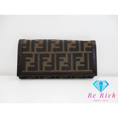 美品☆フェンディ　FF　ロゴ　ズッカ　レザー　黒　二つ折り財布 楽天市場】【財布】FENDI フェンディ ズッカ柄 2つ折 長財布