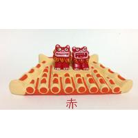 シーサー置物 屋根に乗ったペアーシーサー 沖繩赤瓦の置物 厄除け魔