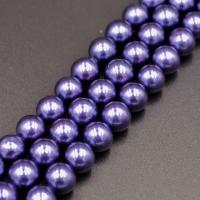 一連 約40cm シェルパール ブルー ラウンド 8mm 連売り シェル パール 貝 パワーストーン ブレスレット 天然石 ビーズクラブ… | ビーズクラブ