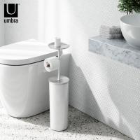 収納 スタンド型 トイレットペーパーホルダー Umbra アンブラ ポータルー トイレットペーパースタンド ホワイト×ニッケル 21012487670 | rooming