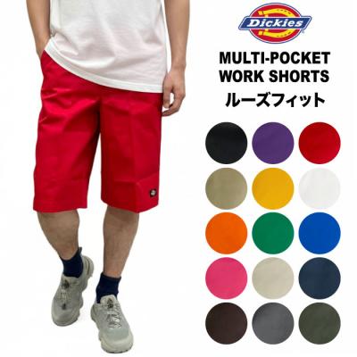 Dickies メンズショート、ハーフパンツ（色：レッド系）｜ボトムス