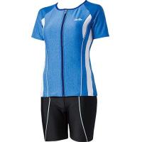 エレッセ レディース フィットネス用水着 スリマーショートスリーブ美セパレーツ [サイズ：O] [カラー：ターコイズ] #ES57107-QX ELLESSE 