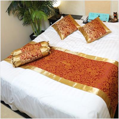 【特注】紅型風ベッドスロー 4枚セット ネイビー×イエロー 両面デザイン 特注】紅型風ベッドスロー 4枚セット ネイビー×イエロー 両面デザイン