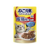 ユニチャーム ねこ元気 総合栄養食 パウチ 成猫用(1歳から) まぐろ入りかつお 60g | 美髪倶楽部