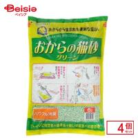 常陸化工 おからの猫砂 ファインキャット ON-G6 グリーン 6L×4個入  | トイレ用品 まとめ買い ペット ネコ砂 ねこ砂 大容量 固まる | ベイシア ヤフーショップ