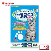クニミネマーケティング 猫砂1番 消臭＋エコ3kg×4個 ペット | ベイシア ヤフーショップ