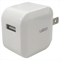 100個セット Lazos AC充電器　1口2.1A　ホワイト L-2.1ACX100 | Bサプライズ