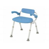 介護用 風呂椅子 介護用品 お風呂 介護椅子 シャワーチェア［ユクリア］ミドルSP腰当付おりたたみN ブルー | ベルクレール