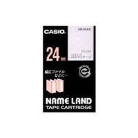 カシオ ネームランドテープカートリッジ24mm XR-24AX（XR24AX）【白文字透明テープ】 NAME LAND TAPE CARTRIDGE | べるえぽ