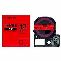 キングジム「テプラ」PRO用 テプラテープ「SK12R」蛍光色 レッドラベル 黒文字 幅12mm 長さ5m カラーラベル「テプラ」PROテープカートリッジ | べるえぽ