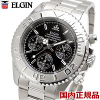 ELGIN エルジン 腕時計 クロノグラフ メンズ ブラック FK1120S-B | Bell Mart ヤフーショッピング店