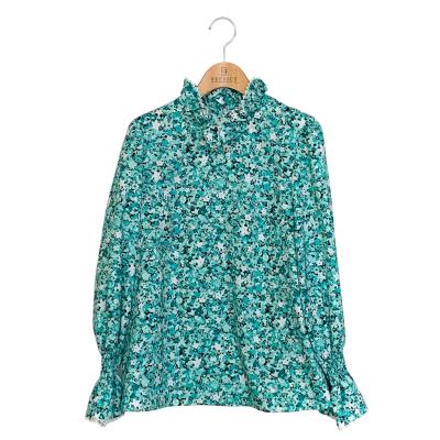 M'S GRACY 花柄 長袖ブラウス新品。40, 未使用品 エムズグレイシー M'S GRACY 24年製 花びら襟ブラウス