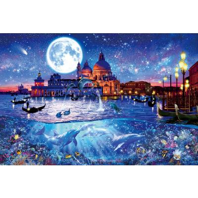 【廃盤品】光るLASSENパズル　2000ピース　ベネツィア　専用パネルセット 廃盤品】光るLASSENパズル 2000ピース ベネツィア 専用パネル