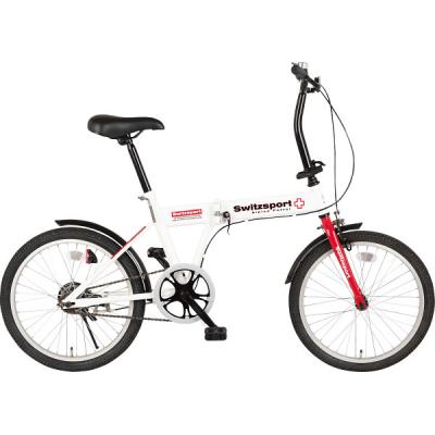 Switzsport マウンテンバイク ホワイト/レッド KCD | 折りたたみ自転車 Switzsport スウィツスポート
