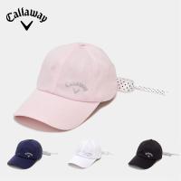 セール Callaway キャロウェイ レディース ゴルフ 帽子 キャップ ドットリボン付きキャップ C23191210 23SS 春夏 吸汗速乾 リボン取り外し可能 | ベスポ