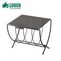 LOGOS ロゴス アウトドア キャンプ テーブル 薪 ラックテーブル 81064154 幅35cm 高さ29cm 折りたたみ スチール製 メッシュ BBQ | ベスポ