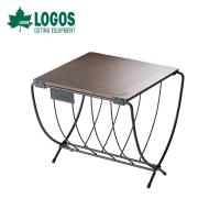 LOGOS ロゴス アウトドア キャンプ テーブル ワイド薪ラックウッドテーブル 81064183 幅40cm 高さ36cm ラックテーブル 木製  BBQ | ベスポ
