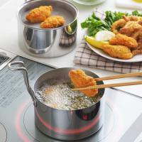 TOTSUBOSHI（トツボシ） T-005 揚げ鍋セット 取っ手も場所を取らない 油（ユウ）ターン14cm T005 | ベスト電器Yahoo!店