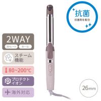 テスコム TW752A-C プロテクトイオン2WAYスチームヘアーアイロン elims est コットンベージュ | ベスト電器Yahoo!店