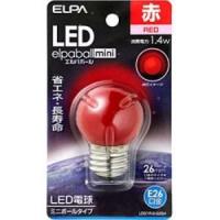ELPA LDG1R-G-G254 LED電球 「エルパボールミニ」(ミニボール形／赤・口金E26) | ベスト電器Yahoo!店