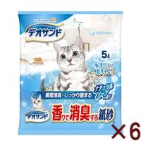 ユニ・チャーム デオサンド 香りで消臭する紙砂 ナチュラルソープの香り ５Ｌ 【6個セット】 | ベスト電器Yahoo!店