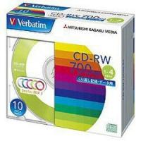 バーベイタム(Verbatim)  Verbatim くり返し記録用 CD-RW SW80QM10V1 レーベル5色 1-4倍速 10枚 | ベストテック ヤフー店