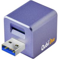 MAKTAR MKPQD-PP iOS／Androidバックアップストレージ Maktar Qubii Duo USB Type A パープル | ベストテック ヤフー店