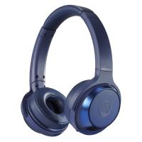 オーディオテクニカ ATH-WS330BT BL ワイヤレスヘッドホン 重低音 マイク対応 ブルー | ベストテック ヤフー店