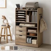 ランドセルラック 約幅64.5×奥行40×高さ100cm 引き出し サイドバー フック コンセント 可動棚 隠しキャスター付 キッズ収納 Mainia マイニア 送料無料