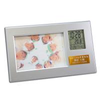 卒業記念品 名入れ無料 電池付 フォトフレーム（銀色） 金色プレート