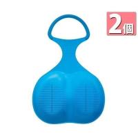 2個セット ヒップスライダー 雪そり 芝そり アウトドア 滑り台 取っ手付き スライダー 子ども用 ブルー ((S