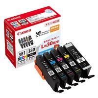 キヤノン インクカートリッジ BCI-381 BK C M Y +380 5色マルチパック BCI-381+380 5MP 長さ 5.3cm 幅 13.9cm 高さ 10.75cm | ベストワン