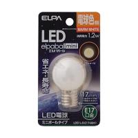 エルパ LED電球G30形 LED電球 照明 E17 100V 1.2W 電球色 屋内用 LDG1L-G-E17-G241 | ベストワン