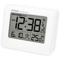 ノア精密 マグ  T799WHZ 目覚まし時計 MAG デジタル 電波時計 ホワイトMAG