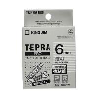 キングジム ST6KW 透明 テープカートリッジ テプラPRO 強粘着 6mm | ベストワン