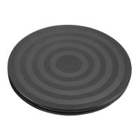 回転台 直径20cm 360度回転 回転盤 モニター台 植木鉢台 耐荷重15kg 薄型 静音設計 ブラック ((S