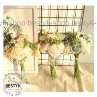 ブーケ ウエディングブーケ 花束 ウェディング 造花 花嫁 ブライダルブーケ 安い 結婚式 披露宴 歓迎会 卒業式 欧米 手作り プレゼント 写真撮り アートフラワー Hn 13 ピー アンド クロッシー 通販 Yahoo ショッピング