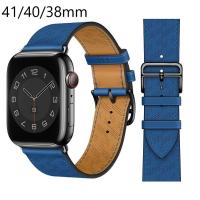 アップルウォッチ バンド  革 青 皮 レザー SE 9 8 41 40 38mm 高級 メンズ レディース Apple Watch | アップルウォッチバンドのビワイド