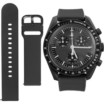 試着のみ　オメガスウォッチ　スヌーピー　黒　社外ベルト付き オメガスウォッチ スヌーピーコラボ腕時計の簡単「ベルト交換