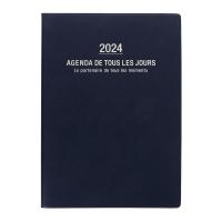 手帳 2024 スケジュール帳 2023年12月始まり 月間ブロック A5正寸 アネ・ド・パリ マークス ネイビー 24WDR-H01-NV | BGLストア